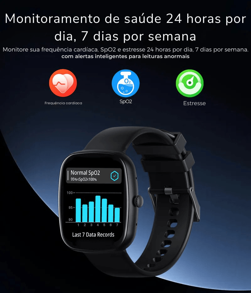 Smartwatch I9 EASY Pulse – À Prova d’Água e Pronto para o Dia a Dia