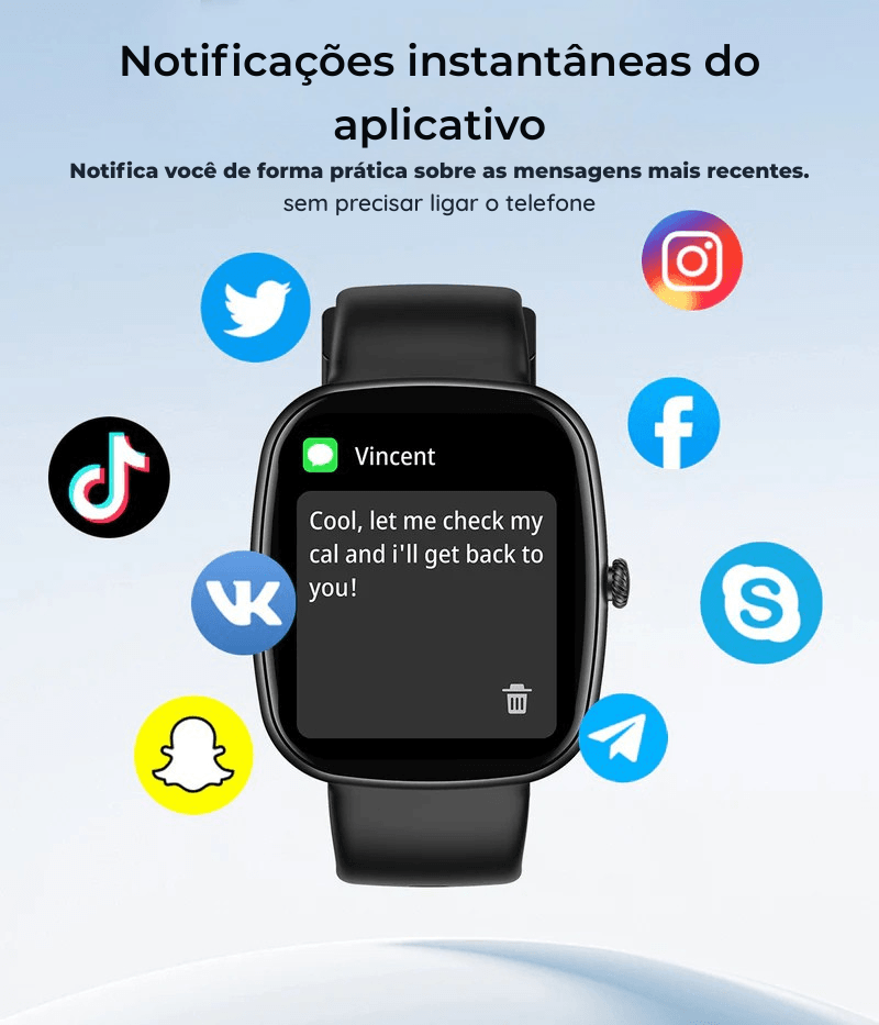 Smartwatch I9 EASY Pulse – À Prova d’Água e Pronto para o Dia a Dia