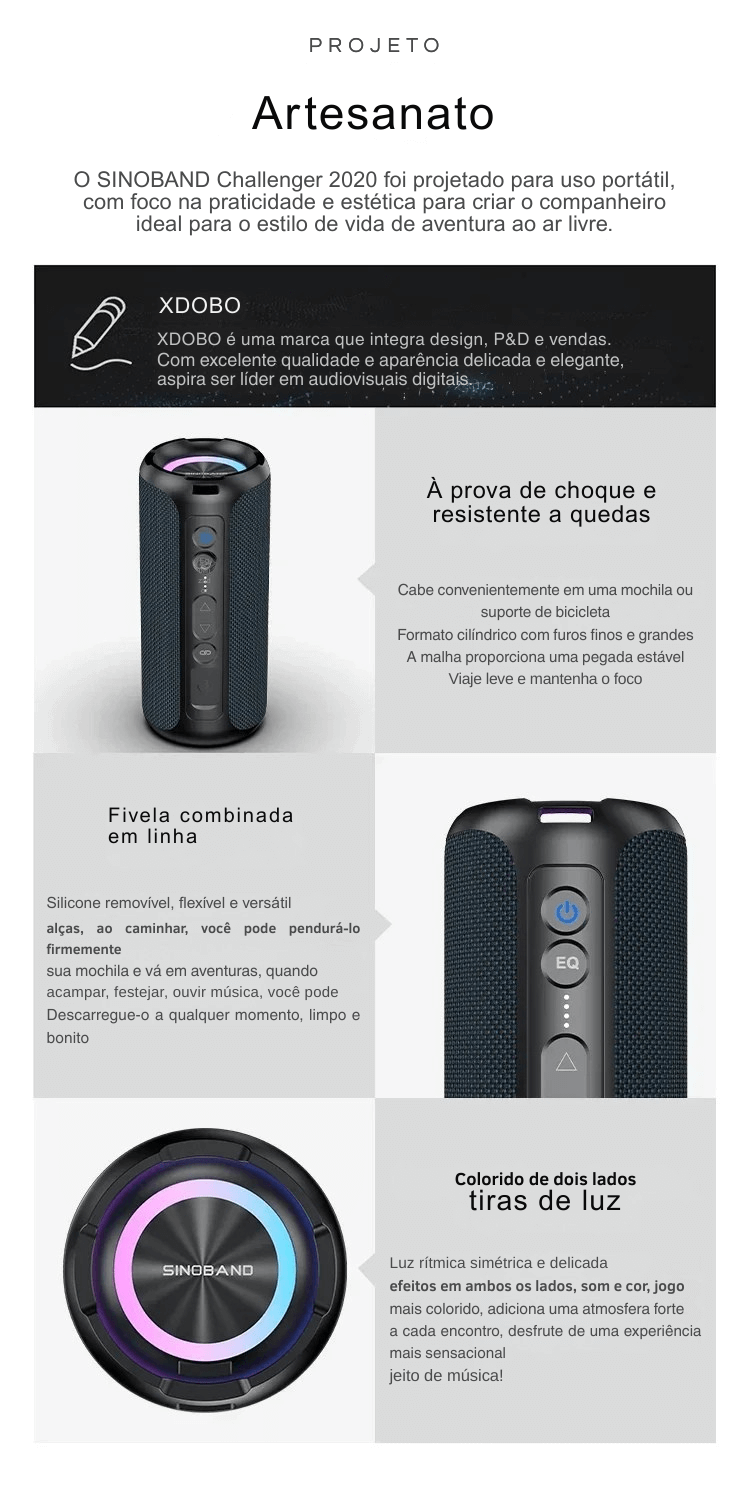 SoundBlaster Pro X™ 🎵⚡ – Caixa de Som Bluetooth 50W 🎶🔥