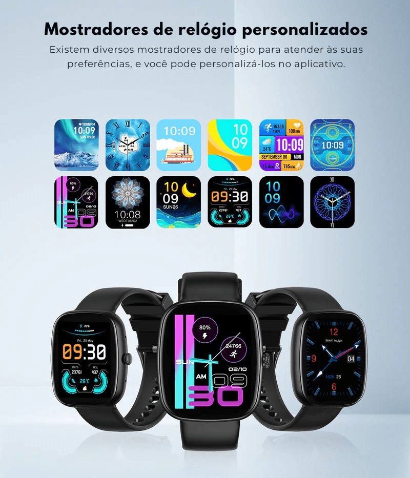Smartwatch I9 EASY Pulse – À Prova d’Água e Pronto para o Dia a Dia