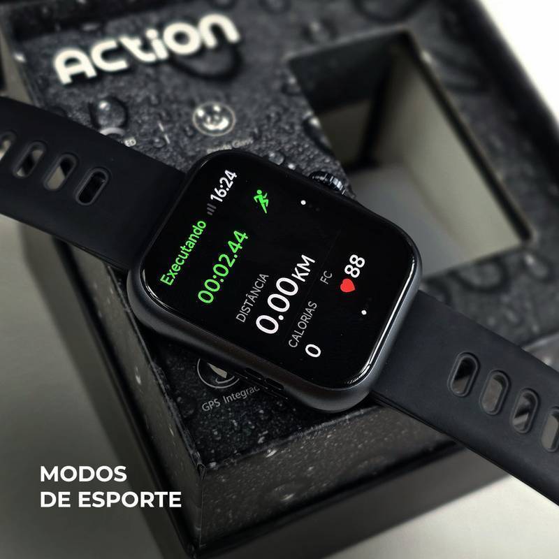 Smartwatch I9 Action Pro – GPS Integrado, Tela AMOLED e Bateria de até 7 Dias