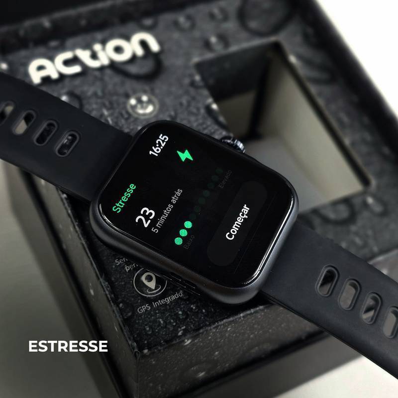 Smartwatch I9 Action Pro – GPS Integrado, Tela AMOLED e Bateria de até 7 Dias
