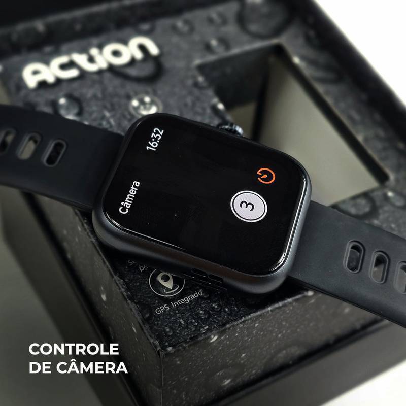Smartwatch I9 Action Pro – GPS Integrado, Tela AMOLED e Bateria de até 7 Dias