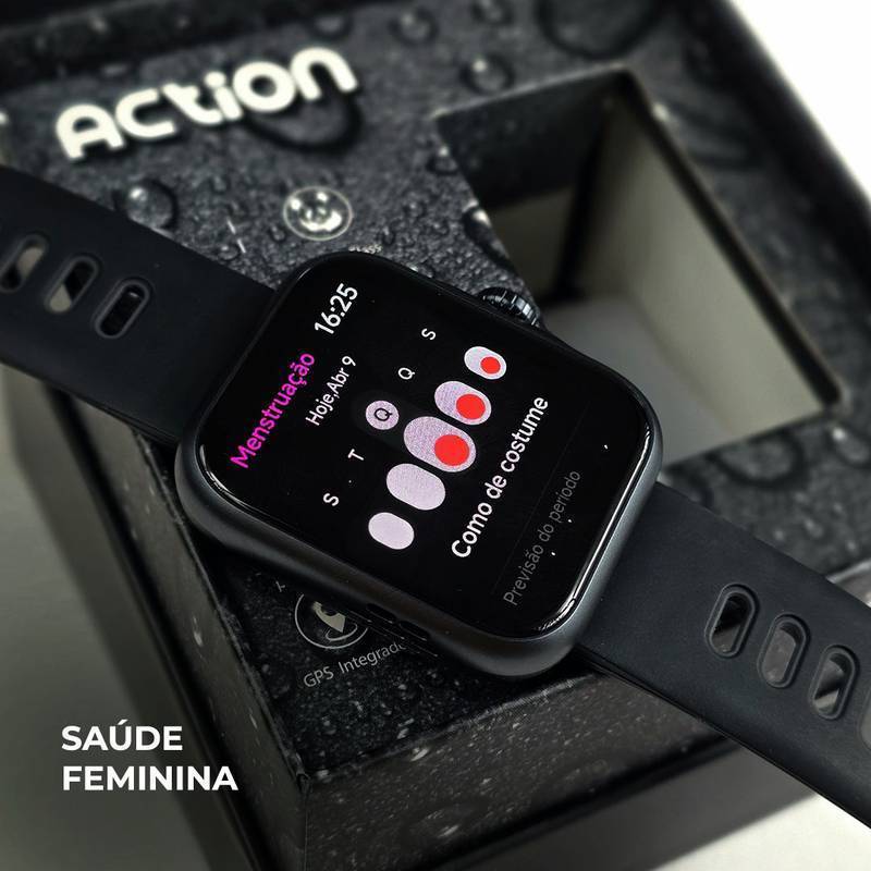 Smartwatch I9 Action Pro – GPS Integrado, Tela AMOLED e Bateria de até 7 Dias