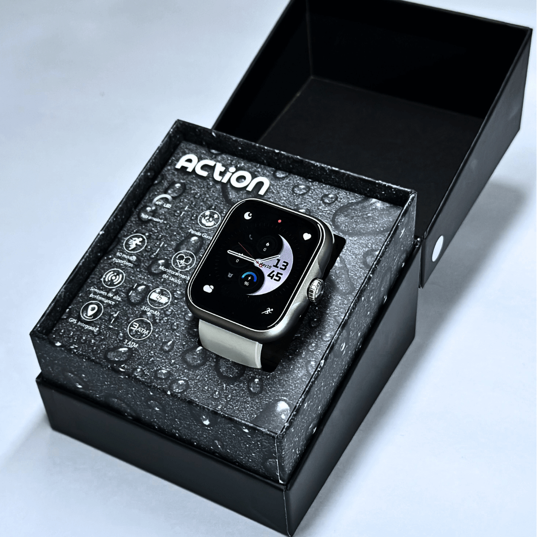 Smartwatch I9 Action Pro – GPS Integrado, Tela AMOLED e Bateria de até 7 Dias