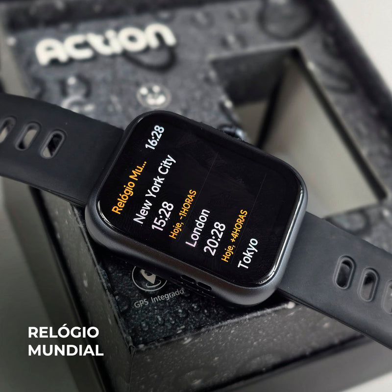 Smartwatch I9 Action Pro – GPS Integrado, Tela AMOLED e Bateria de até 7 Dias