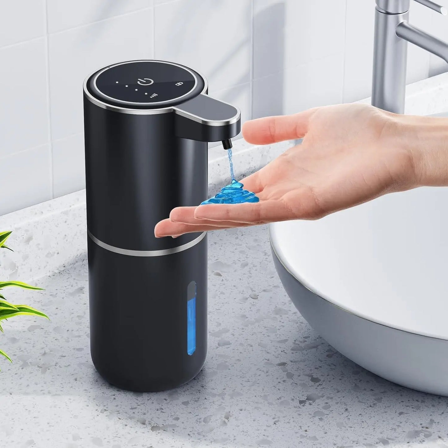 Saboneteira Automática Sensor Infravermelho Espuma e Líquido Recarregável USB
