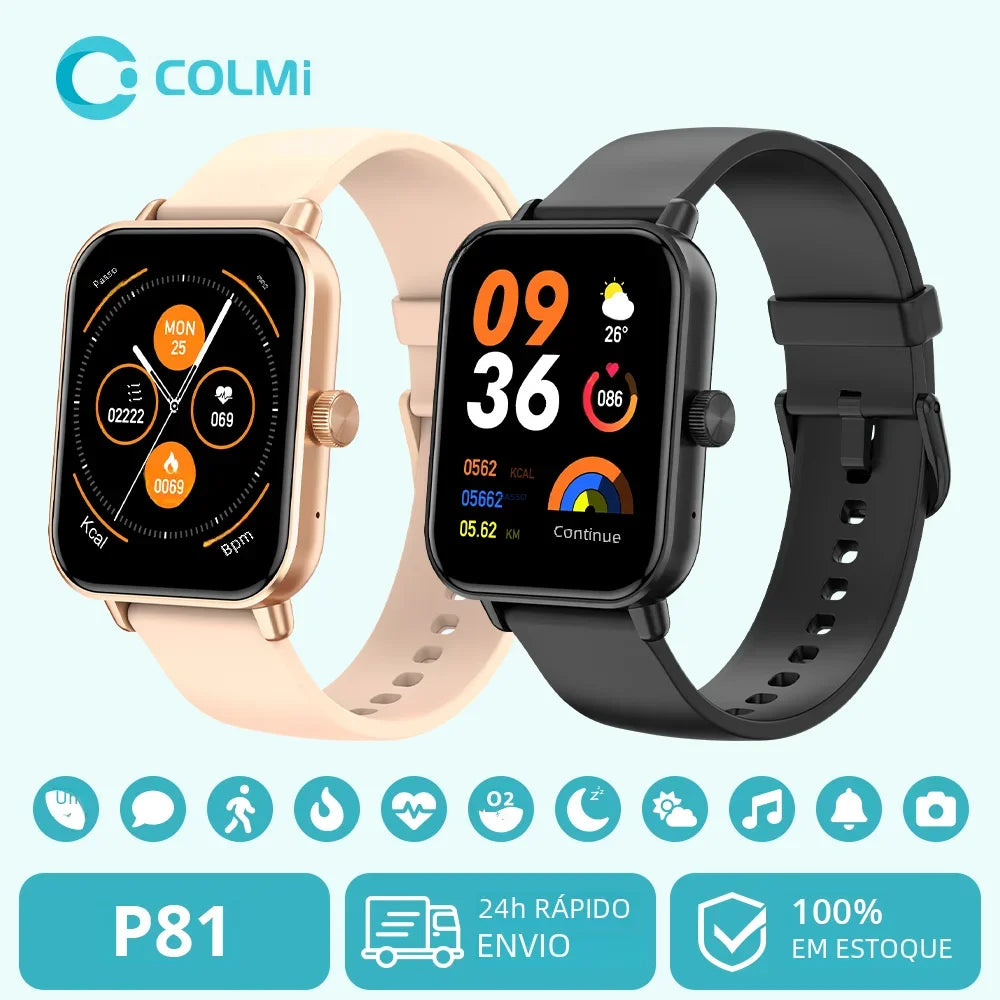 COLMI P81 Ultra Call™ Smartwatch Bluetooth com Chamadas e Tela HD 1.9