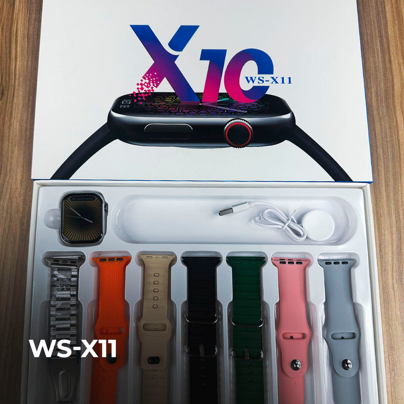 WS-X11 Premium Kit • Smartwatch Séries 10 + 7 Pulseiras